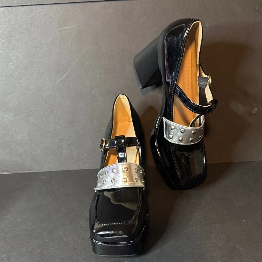 Black Patent Platform Mary Jane’s